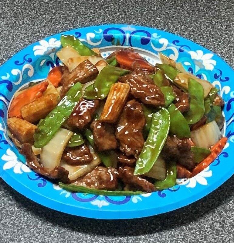 76 . BEEF W. SNOW PEAS