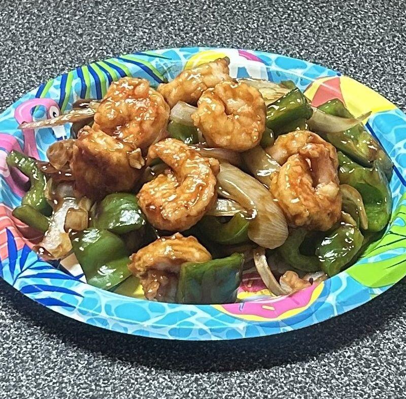 121. PEPPER SHRIMP W. ONION