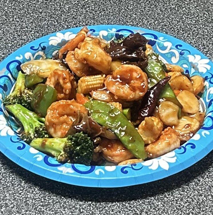 118. SHRIMP W. GARLIC SAUCE